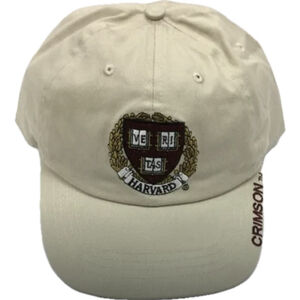 Harvard Hat vintage Beige Strapback one size fits all 100% cotton